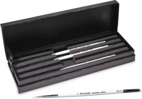 Photo de Ab.502 Pinceau Kolinsky - Set Premium Top Line Pincel Marta Kolinsky (4 Brushes)