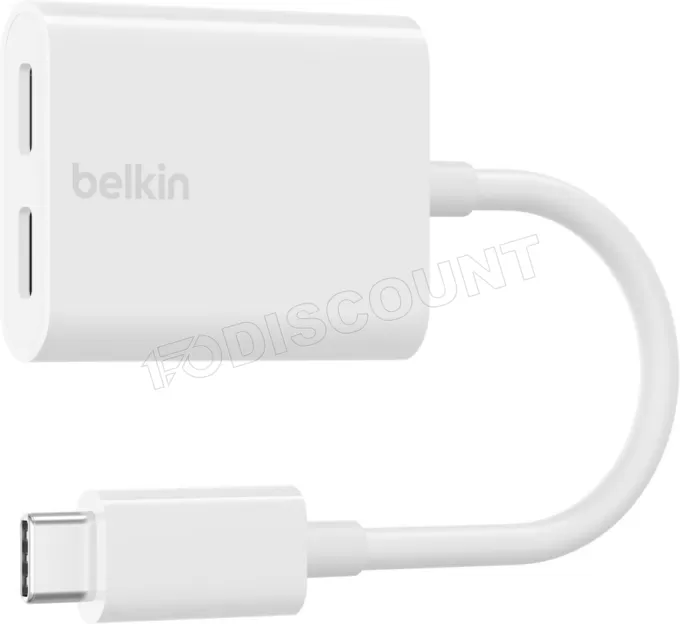 Adaptateur Audio Belkin RockStar USB-C (Blanc)