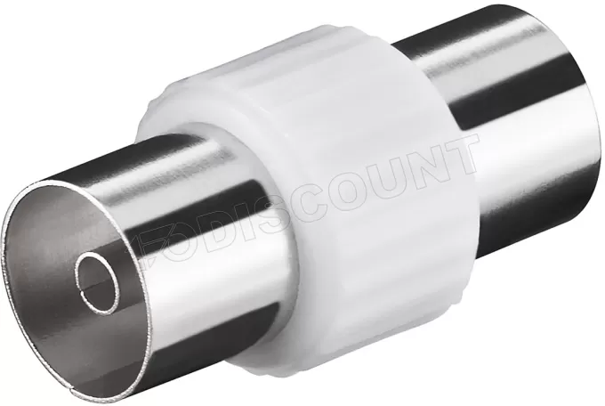 Adaptateur Goobay Coaxial F/F (Blanc)