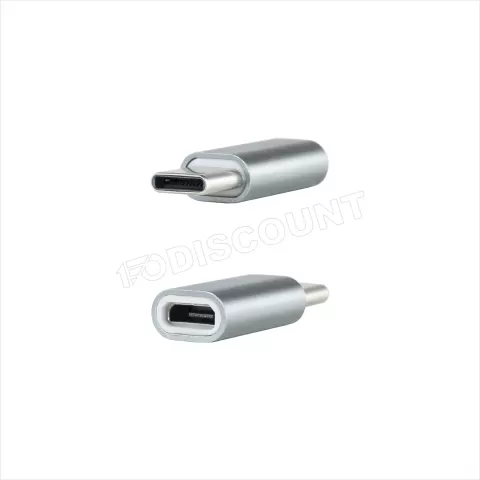 Photo de Adaptateur Nanocable USB-C vers Micro USB  (Gris)