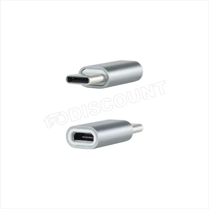 Adaptateur Nanocable USB-C vers Micro USB  (Gris)