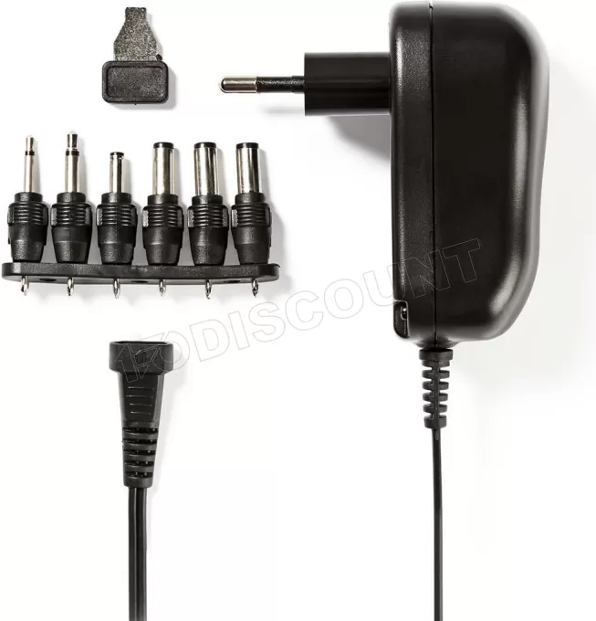 Adaptateur Secteur Universel Nedis 3-12V 1A (Noir)