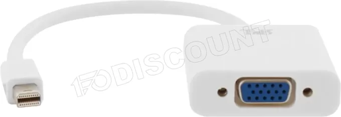 Adaptateur T'nB Mini DisplayPort mâle vers VGA femelle (Blanc)