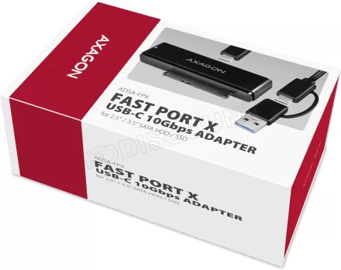 Photo de Adaptateur USB-C 3.2 Axagon ADSA-FPX vers S-ATA SSD/HDD avec alimentation