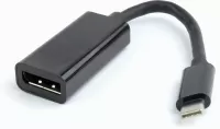 Photo de Adaptateur USB-C CableXpert vers DisplayPort 1.2 M/F 15cm (Noir)