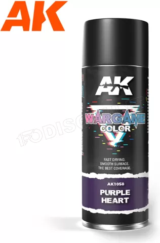 Photo de Ak Interactive Bombe sous-couche - Aérosol Purple Heart (400mL)