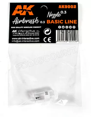 Photo de Ak Interactive - Buse pour Aerographe Ak Basic Line 0.3