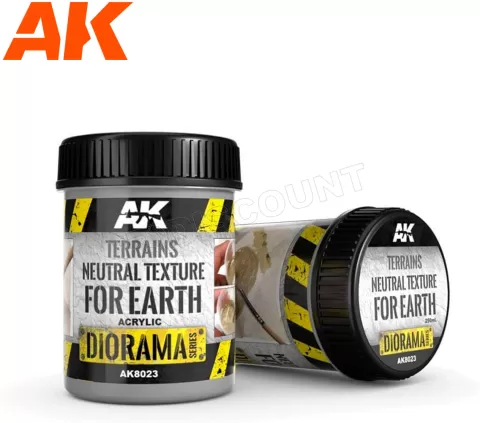 Photo de Ak Interactive Dioramas - Terrains Neutral Texture For Earth (250 ml) (Base Acrylique)