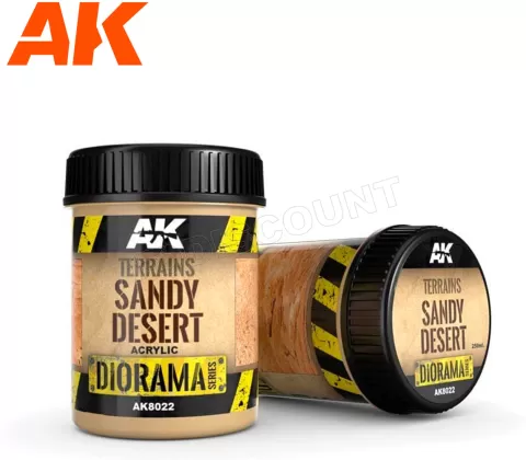 Photo de Ak Interactive Dioramas - Terrains Sandy Desert (250 ml) (Base Acrylique)