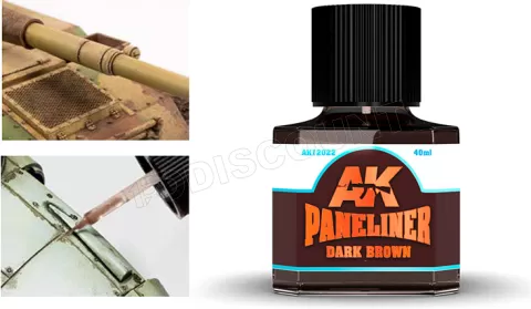 Photo de Ak Interactive Paneliner Enamel - Dark Brown (40 ml)