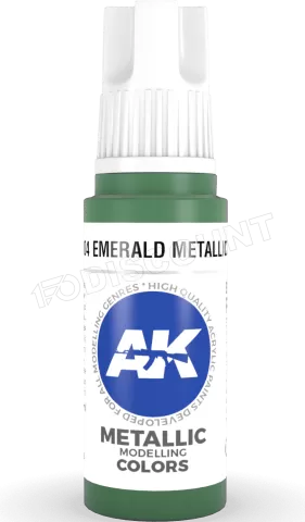 Photo de Ak Interactive  Pot de Peinture - Emerald Metallic Green (17 ml)