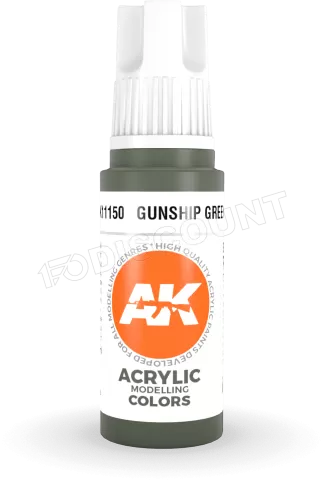 Photo de Ak Interactive  Pot de Peinture - Gunship Green (17 ml)