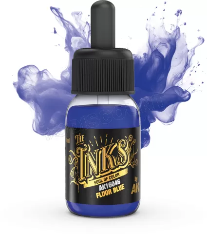 Photo de Ak Interactive  Pot de Peinture - Inks Fluor Blue (30 ml)