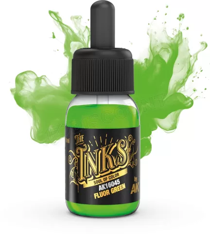 Photo de Ak Interactive  Pot de Peinture - Inks Fluor Green (30 ml)