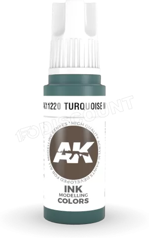 Photo de Ak Interactive  Pot de Peinture - Turquoise Ink (17 ml)