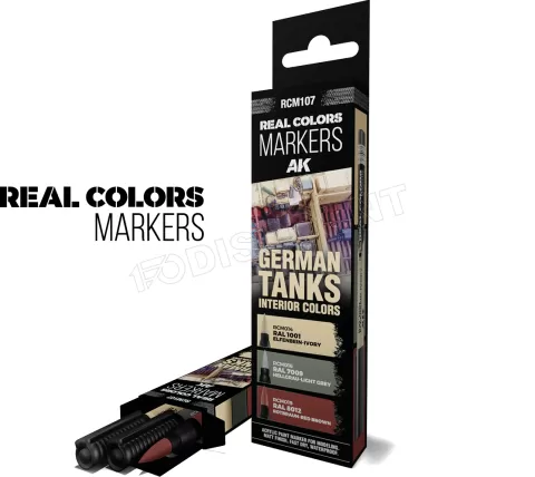 Photo de Ak Interactive - Real Colors Marker Set German Tanks Interior (3 Markers)