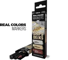 Photo de Ak Interactive - Real Colors Marker Set Ships & Decks (3 Markers)