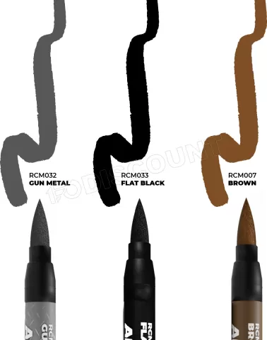 Photo de Ak Interactive - Real Colors Marker Set Weapons (3 Markers)