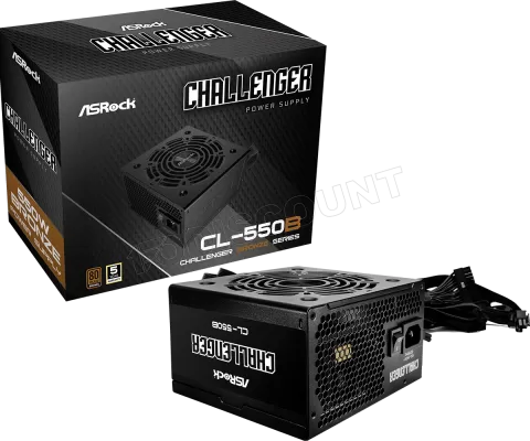 Photo de Alimentation ATX ASRock Challenger Bronze - 550W (Noir)