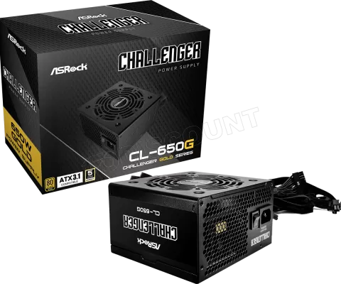 Photo de Alimentation ATX ASRock Challenger Gold - 650W (Noir)