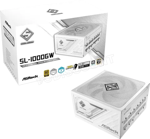 Photo de Alimentation ATX ASRock Steel Legend - 1000W (Blanc)