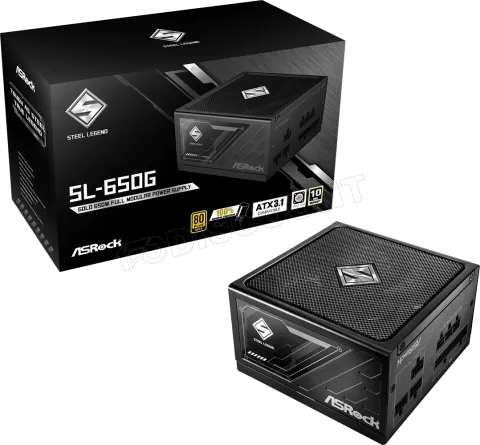 Photo de Alimentation ATX ASRock Steel Legend - 650W (Noir)