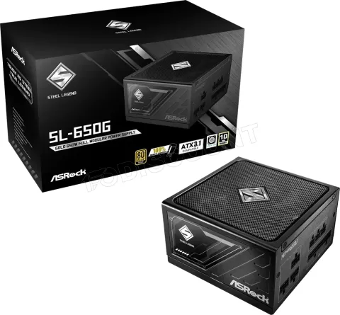 Photo de Alimentation ATX ASRock Steel Legend - 650W (Noir)