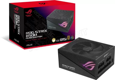 Photo de Alimentation ATX Asus Rog Strix Aura Edition RGB - 850W (Noir)