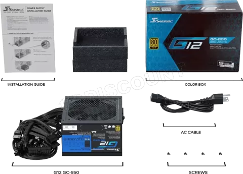 Photo de Alimentation ATX Seasonic G12 GC (2024) - 650W (Noir)