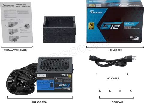 Photo de Alimentation ATX Seasonic G12 GC (2024) - 750W (Noir)