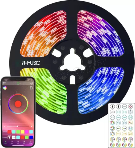 Photo de Bandeau LED connecté R-Music Cutable Strip RGB 3m