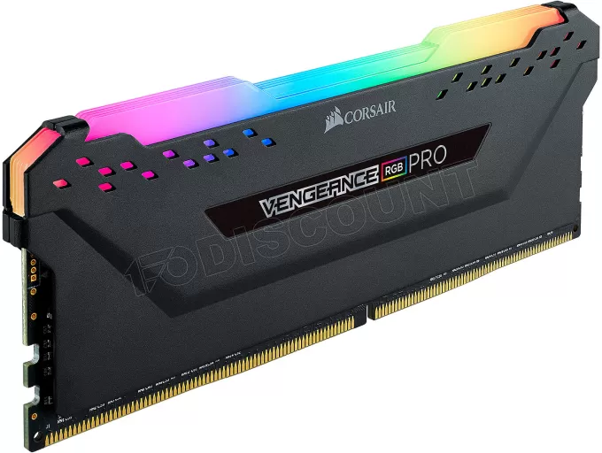 Barrette mémoire 16Go DIMM DDR4 Corsair Vengeance Pro RGB  3600Mhz (Noir)