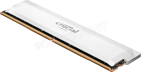 Photo de Barrette mémoire 16Go DIMM DDR5 Crucial Pro OC Gaming 6000MHz (Blanc) Version OEM (Tray)