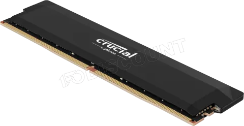 Photo de Barrette mémoire 16Go DIMM DDR5 Crucial Pro OC Gaming 6000MHz (Noir) Version OEM (Tray)