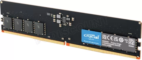 Photo de Barrette mémoire 32Go DIMM DDR5 Crucial 5600MHz (Noir)