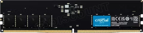 Photo de Barrette mémoire 32Go DIMM DDR5 Crucial 5600MHz (Noir)