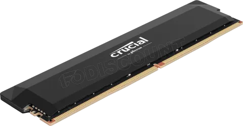 Photo de Barrette mémoire 32Go DIMM DDR5 Crucial Pro OC Gaming 6400MHz (Noir)