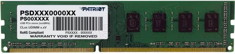 Photo de Barrette mémoire 4Go DIMM DDR3 Patriot Signature 1600Mhz (Vert)