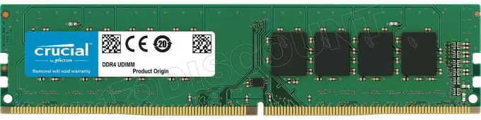 Barrette mémoire 8Go DIMM DDR4 Crucial  3200Mhz (Vert)