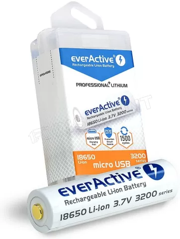 Photo de Batterie everActive 18650 3,7V - 3200mAh