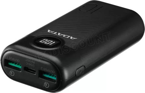 Photo de Batterie externe USB Adata P10000QCD - 10000mAh 22,5W (Noir)