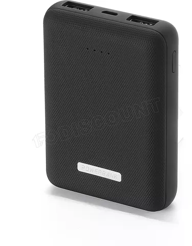 Batterie externe 10000mah Noir Chargeur Portable 2 Ports USB Batterie de  secours