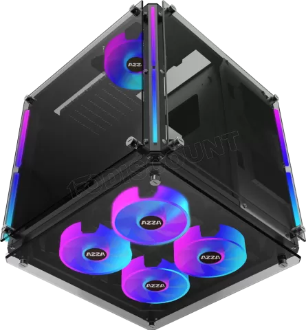 Photo de Boitier Cube ATX Azza Cube RGB avec panneaux vitrés (Noir)