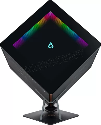 Photo de Boitier Cube ATX Azza Regis RGB avec panneaux vitrés (Noir)