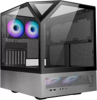 Photo de Boitier Cube E-ATX Sanctum RGB avec panneaux vitrés (Noir/Gris)