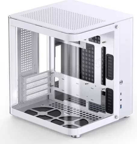 Photo de Boitier Cube Micro ATX Jonsbo TK-1 2.0 avec panneau vitré (Blanc)