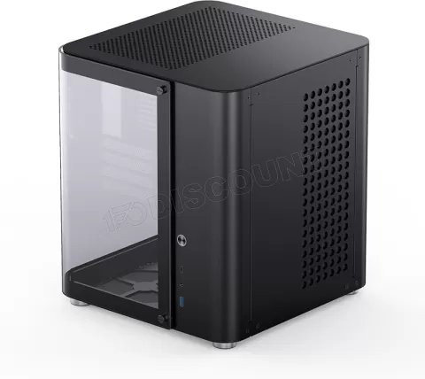 Photo de Boitier Cube Micro ATX Jonsbo TK-1 2.0 avec panneau vitré (Noir)