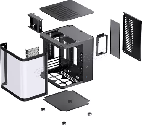 Photo de Boitier Cube Micro ATX Jonsbo TK-1 2.0 avec panneau vitré (Noir)