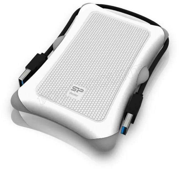 Boitier externe antichoc Silicon Power Armor A30 USB 3.0 - 2"1/2 S-ATA (Blanc/Gris)