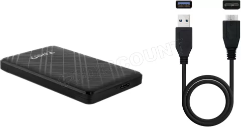 Photo de Boitier externe USB 3.1 TooQ TQE-2500 - S-ATA 2,5" (Noir)